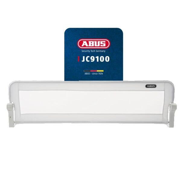 ABUS Bettgitter Eric JC9100 für Kinder, 150 x 42 cm, Weiß | Rausfallschutz für Kinder ab 18 Monaten, 150 cm lang und 42 cm hoch, abklappbar für leichten Ein- und Ausstieg